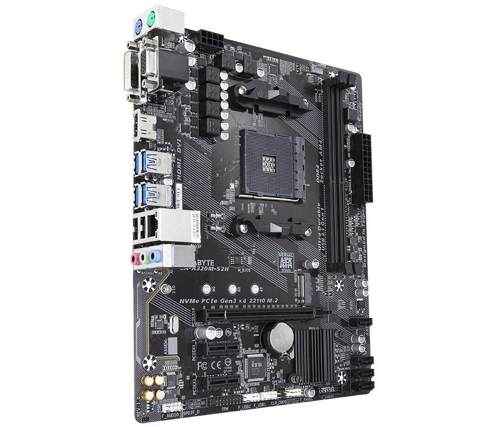 Gigabyte Technology GA A320M S2H Desktop computer motherboard AMD