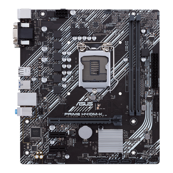 New arrival ASUS PRIME H410M-K Intel H410 LGA 1200 micro ATX DVI VGA USB 3.2 Gen 1 Type-A 1 Gb Ethernet