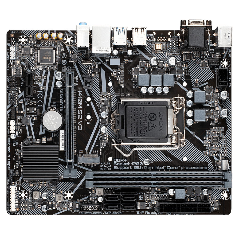 New Arrival Gigabyte GA H410M S2 V2 V3 Motherboard 1200 Supports 10th new-arrival-gigabyte-ga-h410m-s2-v2-v3-motherboard-1200-supports-10th