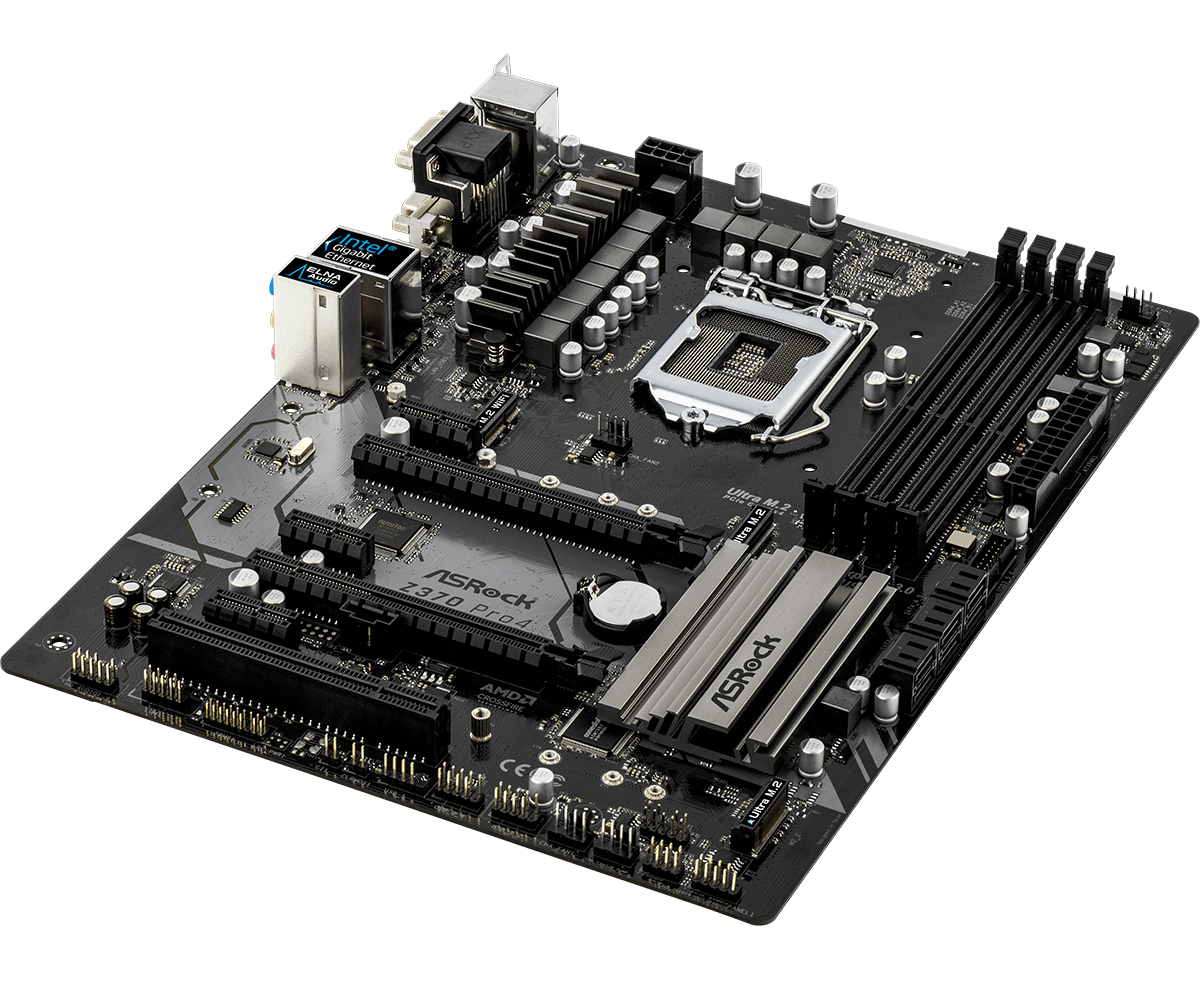 ASRock Z370 Pro4 LGA 1151 Z370 HDMI USB 3.1 2 Ultra M.2 DDR4 ATX Motherboard