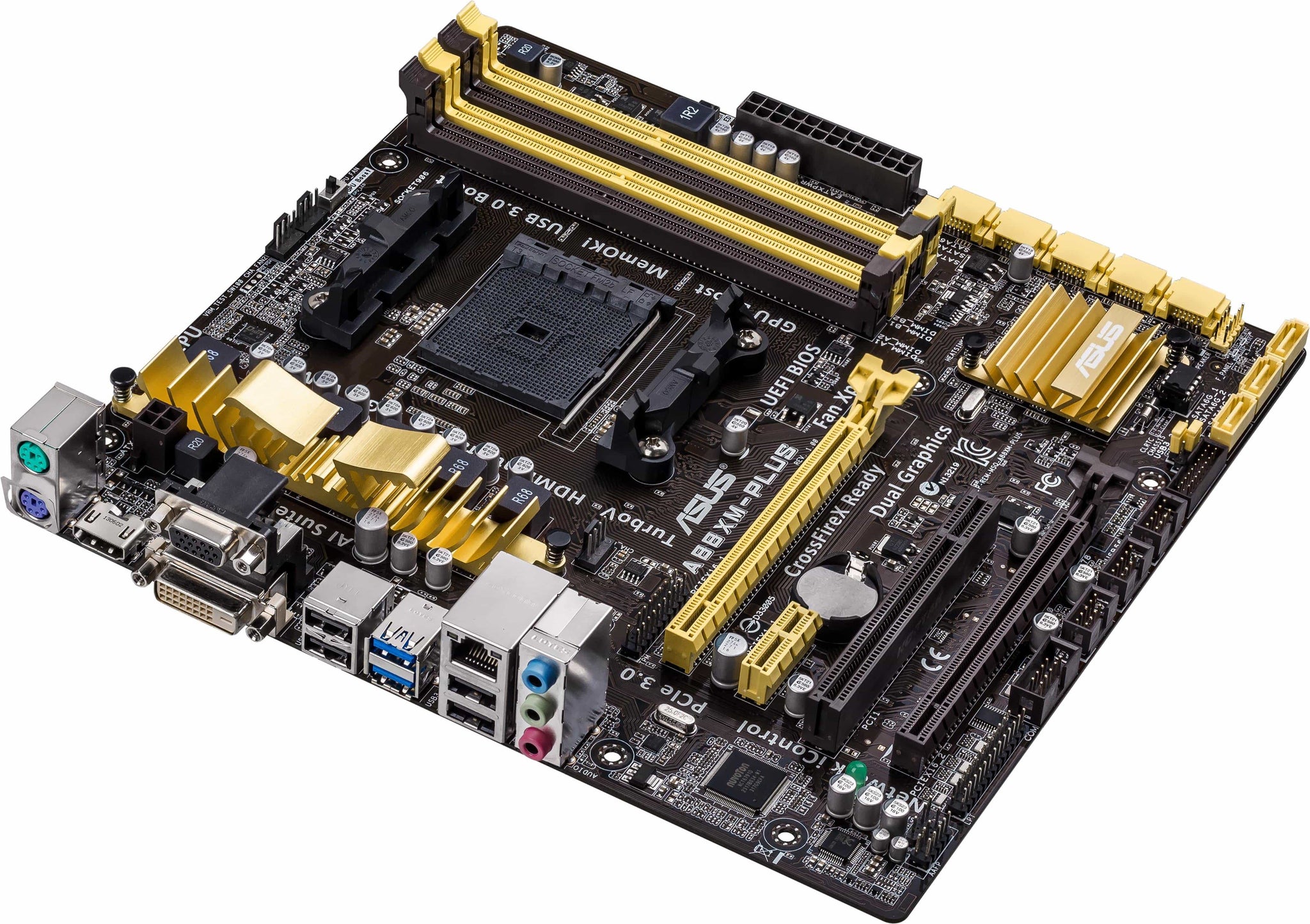 ASUS A88XM-PLUS AMD motherboard A88X Socket FM2+ micro ATX hdmi dvi us –  SPCP Computer accessories supplier