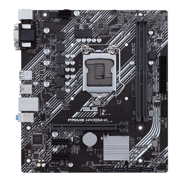 ASUS PRIME H410M-K Intel H410 LGA 1200 micro ATX DVI VGA USB 3.2 Gen 1 Type-A 1 Gb Ethernet