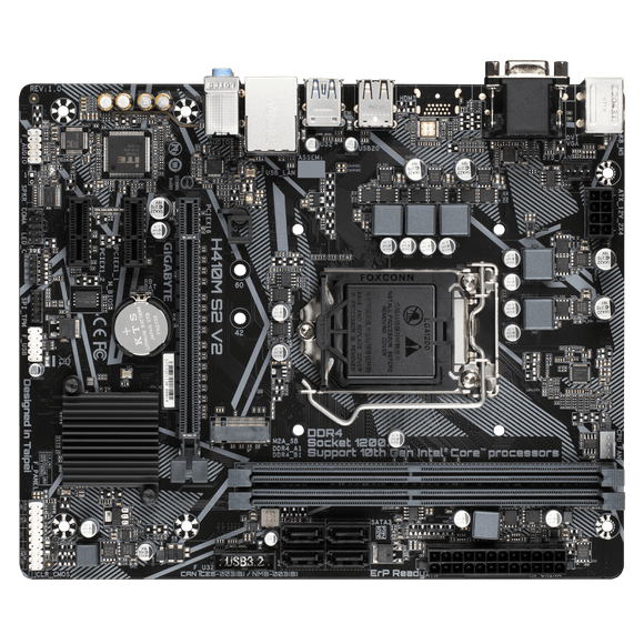 Gigabyte GA-H410M-S2 V2/V3 Motherboard 1200 Supports 10th Gen Intel DDR4 M.2 vga