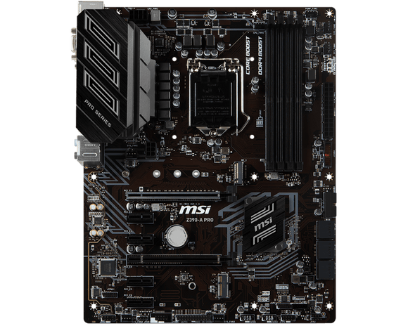 MSI Z390-A PRO LGA 1151 for 9th/8th Intel ATX Motherboard M.2 USB 3.1 DDR4