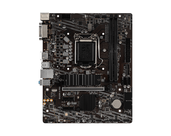 MSI B460M-A PRO B460 motherboard LGA 1200 micro ATX HDMI dvi ddr4 M.2 usb 3.2