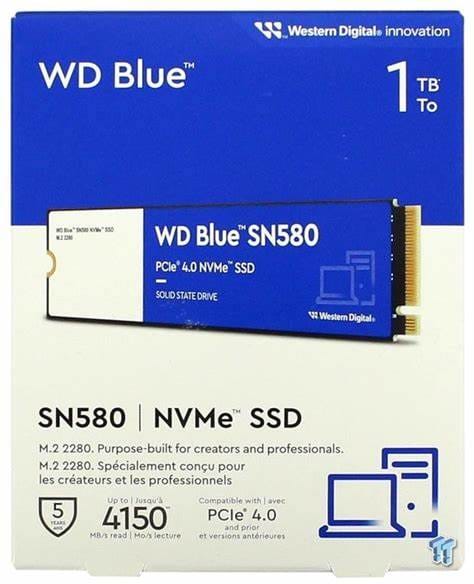 Tax-free Brand new box WD Blue SN580 NVMe SSD - 500GB/1TB/2TB Gen4