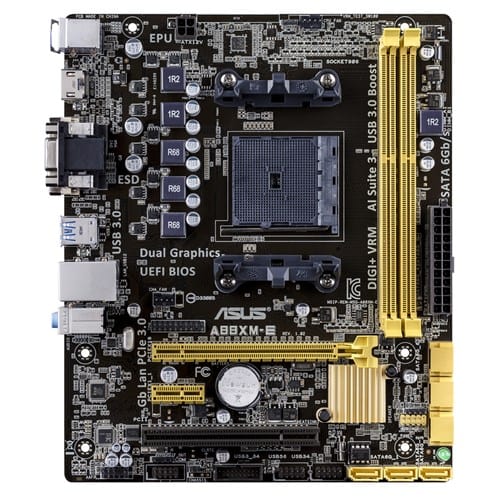 ASUS AMD Motherboard A88XM-E A88X, ddr3, sata III, Micro ATX, hdmi, DVI-D, usb 3.0,Socket FM2+