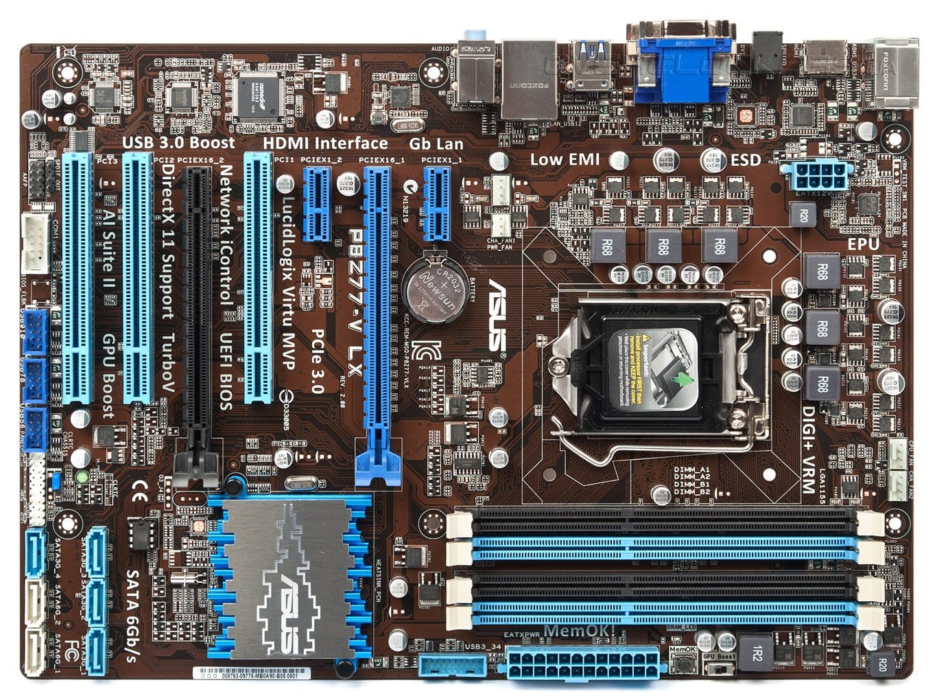 ASUS P8Z77-V LX Desktop computer motherboard,1155 socket,ddr3,Z77