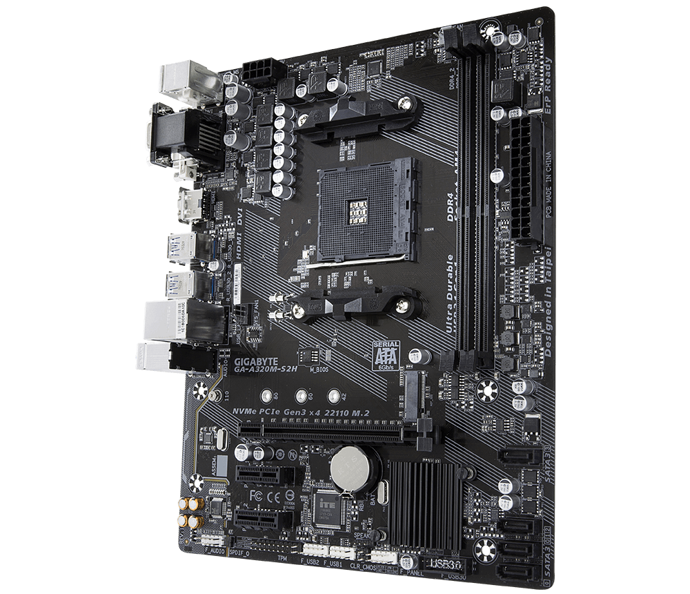 Gigabyte Technology GA A320M S2H Desktop computer motherboard AMD AM4 SPCP Computer accessories supplier