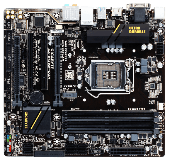 GIGABYTE GA-B150M-D3H LGA 1151 socket INTEL Micro-ATX Motherboard ddr4 usb3.0 4 memory slots