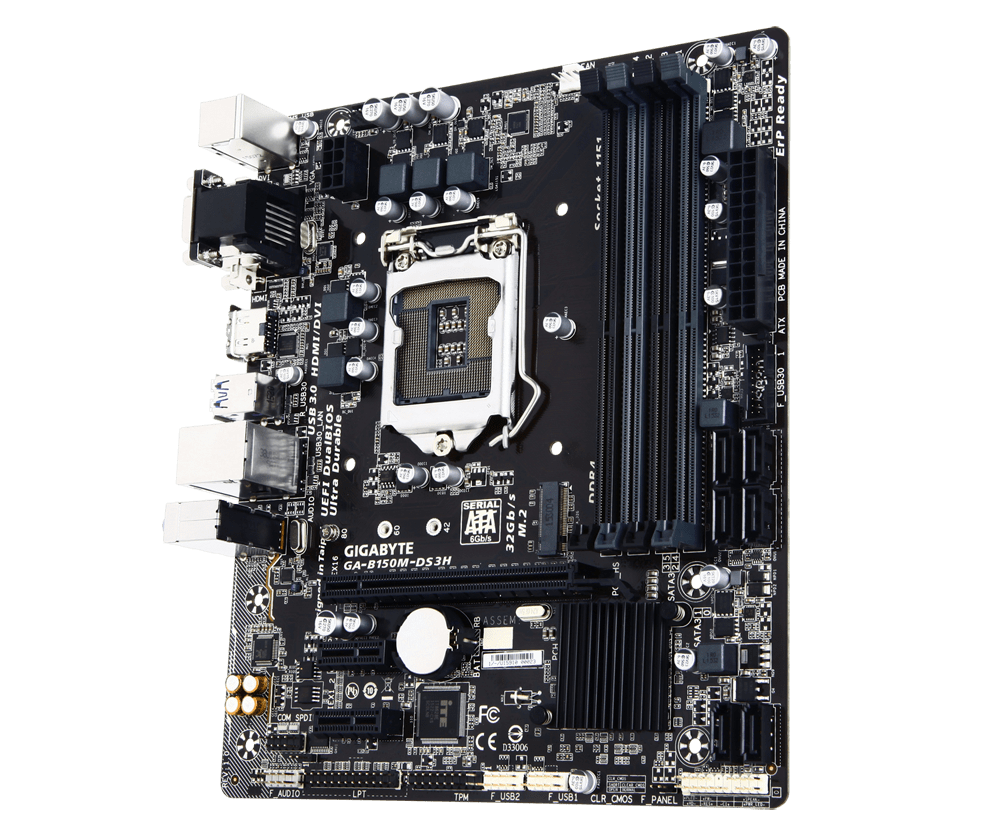 GIGABYTE GA-B150M-DS3H LGA 1151 M.2 INTEL Micro-ATX Motherboard ddr4 – SPCP  Computer accessories supplier