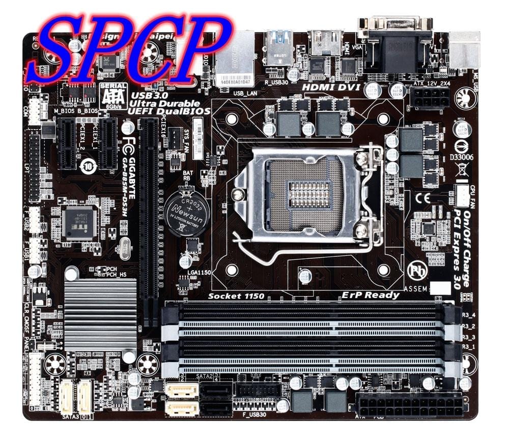 Gigabyte B85M-DS3H Intel Motherboard,1150,ddr3,M-ATX,B85,usb3,DVI