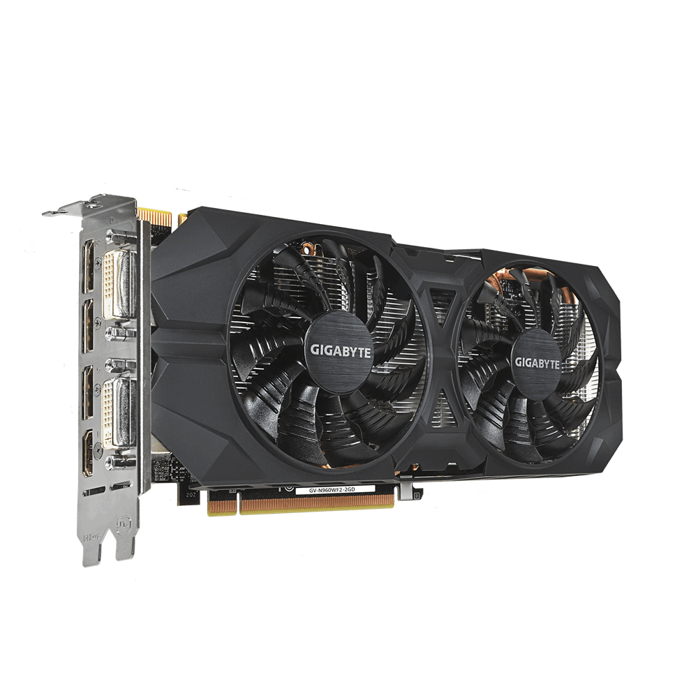 GIGABYTE NVIDIA GEFORCE GTX960 2G GV-N960WF2-2GD DDR5 PCI-E HDMI DVI  Graphics card