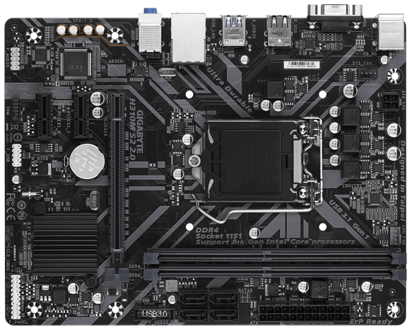 Gigabyte GA-H310M-S2 2.0 Motherboard 1151 Supports 9th Gen Intel DDR4 usb3.1 vga