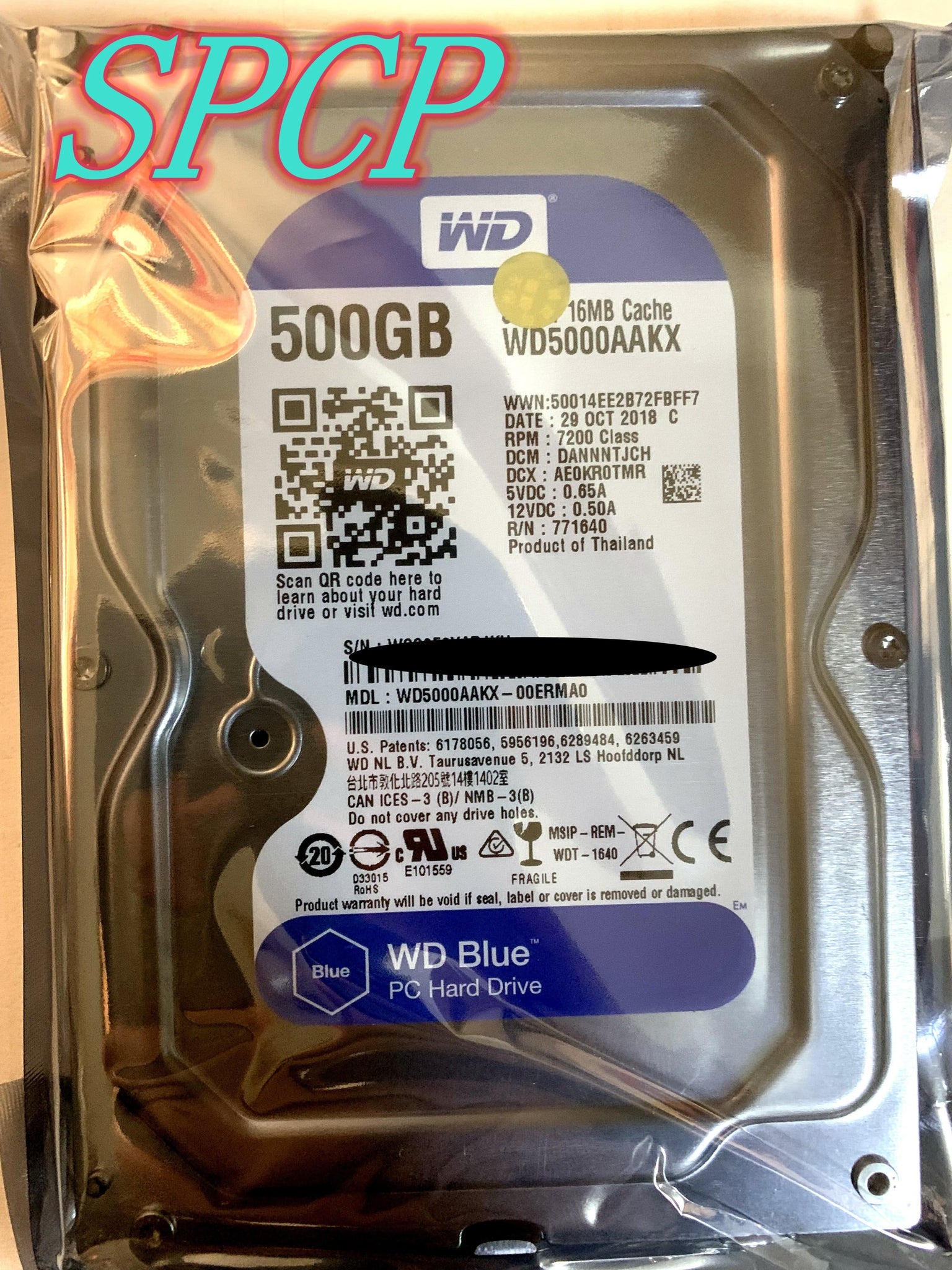 WD 500GB WD5000AAKX Desktop Hard Disk Drive 7200 RPM SATA 6 Gb/s 